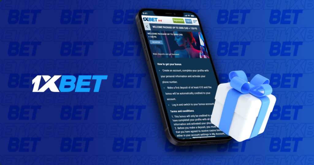 Registration through mobile devices at 1xBet